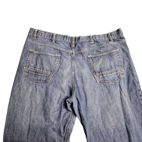 Arizona Jean Company Dark Wash Distressed Blue Denim Jeans - Picture 6 of 8